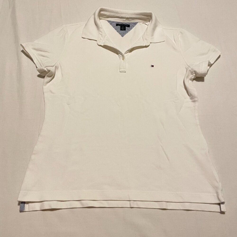 Tommy Hilfiger Polo Shirt Womens Size Large Tshirt